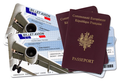 Billets d'avion et passeport